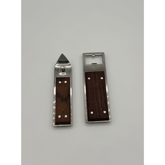 Vintage Kraftware Japan Stainless Steel & Wood Bar Tool Set - Picture 1 of 4